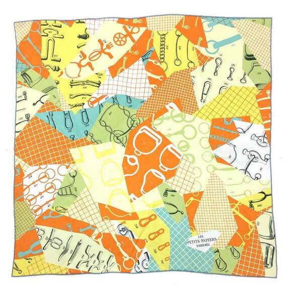 HERMES Yellow Silk Scarf - Picture 1 of 3